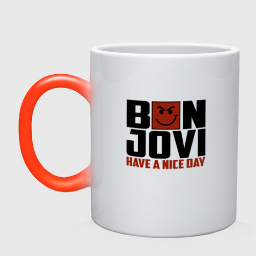 Кружка хамелеон Bon Jovi, have a nice day