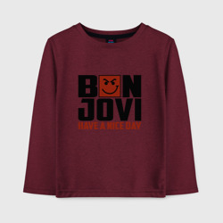 Детский лонгслив хлопок Bon Jovi, have a nice day