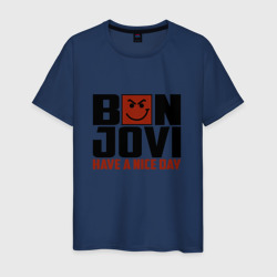 Мужская футболка хлопок Bon Jovi, have a nice day