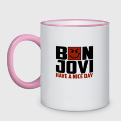 Кружка двухцветная Bon Jovi, have a nice day