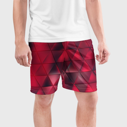 Мужские шорты спортивные Dark Red, цвет 3D печать - фото 3