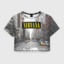 Женская футболка Crop-top 3D Nirvana