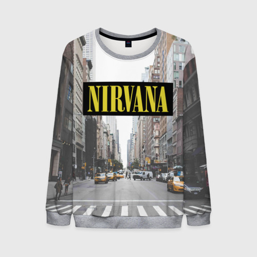 Мужской свитшот 3D Nirvana, цвет меланж