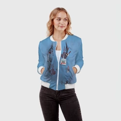 Женский бомбер 3D Костюм врача кровь - фото 2