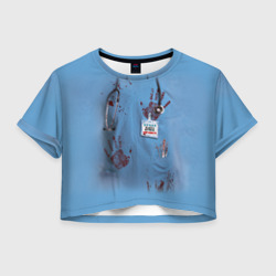 Женская футболка Crop-top 3D Костюм врача кровь