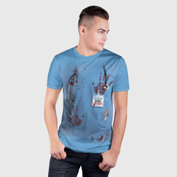 Мужская футболка 3D Slim Костюм врача кровь - фото 2