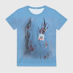 Женская футболка 3D Костюм врача кровь