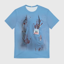 Мужская футболка 3D Костюм врача кровь