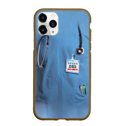 Чехол для iPhone 11 Pro Max матовый Костюм врача халат верх, низ под артикулом 1373543