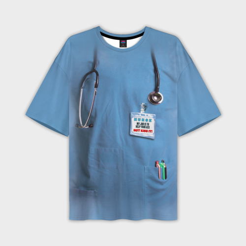 Мужская футболка oversize 3D Костюм врача, цвет 3D печать