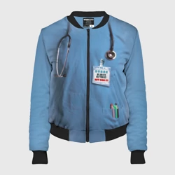 Женский бомбер 3D Костюм врача халат верх, низ под артикулом 1373543