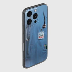 Чехол для iPhone 16 Pro силиконовый с защитой камеры Костюм врача халат верх, низ под артикулом 1373543 - фото 2