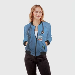 Женский бомбер 3D Костюм врача халат верх, низ под артикулом 1373543 - фото 2