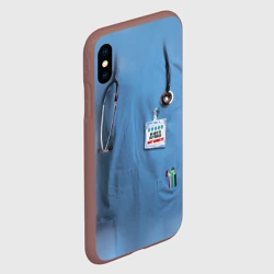 Чехол для iPhone XS Max матовый Костюм врача халат верх, низ под артикулом 1373543 - фото 2
