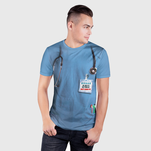 Мужская футболка 3D Slim Костюм врача, цвет 3D печать - фото 3
