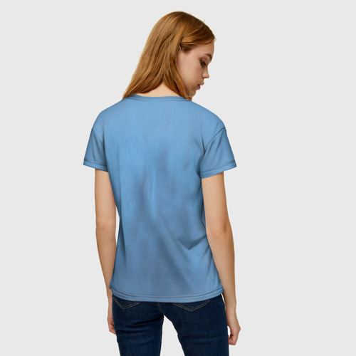 Женская футболка 3D с принтом Костюм врача, вид сзади #2