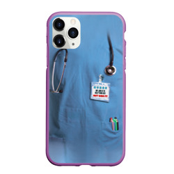 Чехол для iPhone 11 Pro Max матовый Костюм врача