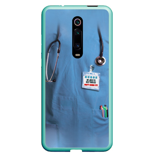 Чехол для Xiaomi Redmi Mi 9T Костюм врача, цвет мятный