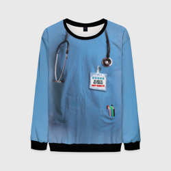 Мужской свитшот 3D Костюм врача халат верх, низ под артикулом 1373543