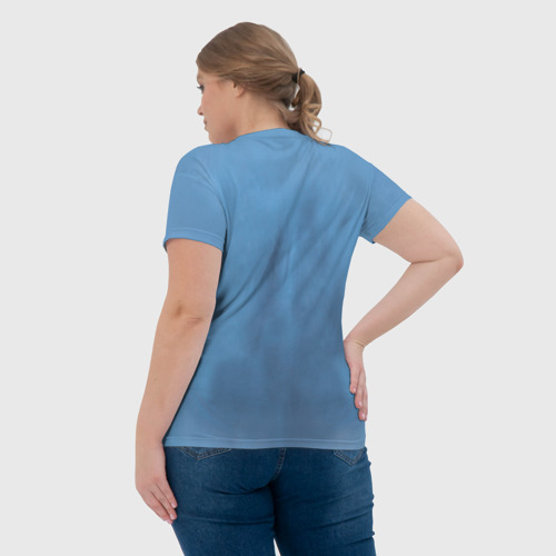 Женская футболка 3D с принтом Костюм врача, вид сзади #2
