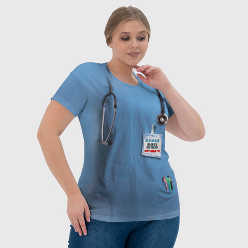 Женская футболка 3D с принтом Костюм врача, фото #4
