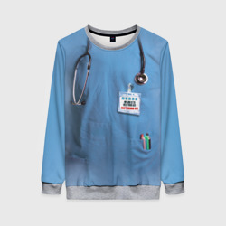 Женский свитшот 3D Костюм врача халат верх, низ под артикулом 1373543