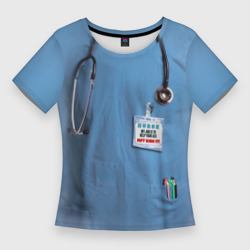 Женская футболка 3D Slim Костюм врача