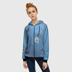 Женская толстовка 3D на молнии Костюм врача халат верх, низ под артикулом 1373543 - фото 2