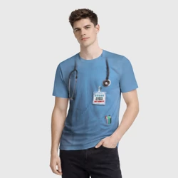 Мужская футболка 3D Костюм врача халат верх, низ под артикулом 1373543 - фото 2