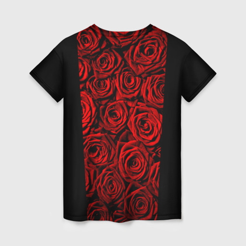 Женская футболка 3D RED ROSES / КРАСНЫЕ РОЗЫ, цвет 3D печать - фото 2