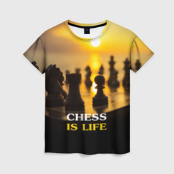 Женская футболка 3D Шахматы - это жизнь