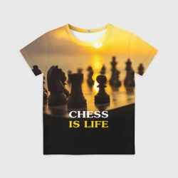 Детская футболка 3D Шахматы - это жизнь