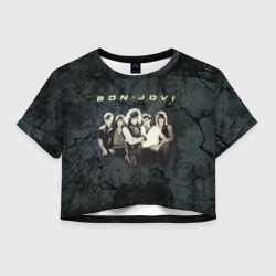 Женская футболка Crop-top 3D Группа Bon Jovi