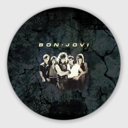 Круглый коврик для мышки Группа Bon Jovi