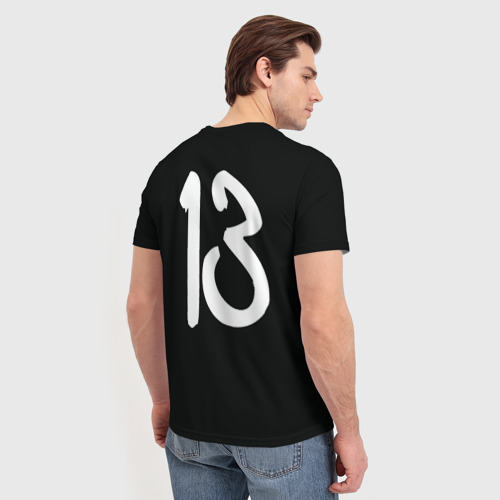 Мужская футболка 3D Unlucky13, цвет 3D печать - фото 4