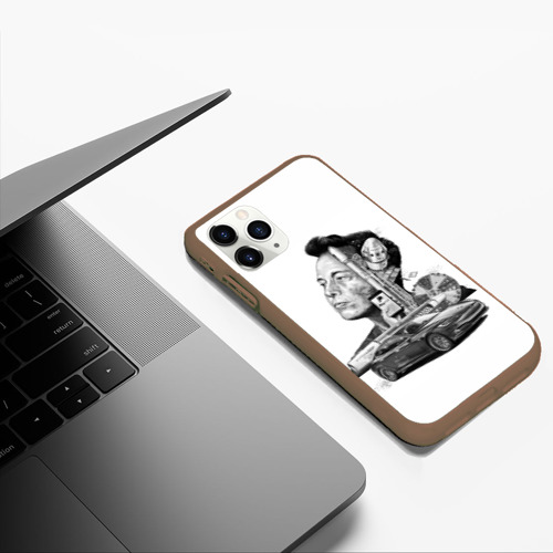Чехол для iPhone 11 Pro Max матовый Илон Маск, цвет коричневый - фото 5