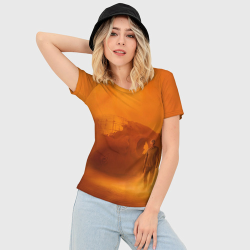 Женская футболка 3D Slim Бегущий по лезвию, цвет 3D печать - фото 3