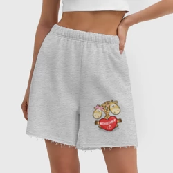 Женские шорты oversize футер хлопок Женатики жирафики - фото 2