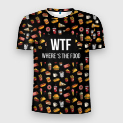 Мужская футболка 3D Slim WTF Food