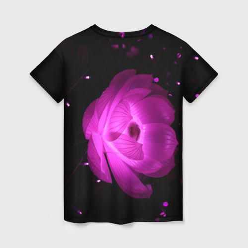Женская футболка 3D Цветок flower 8 марта, цвет 3D печать - фото 2