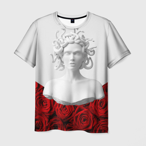 Мужская футболка 3D Унисекс / Snake roses girl Фото 01 Мужская футболка 3D Унисекс / Snake roses girl Фото 01
