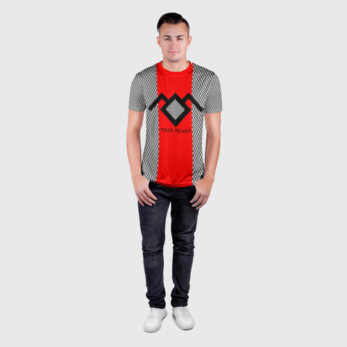 Мужская футболка 3D Slim с принтом Twin Peaks, вид сбоку #3