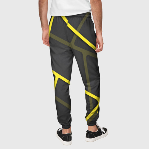 Мужские брюки 3D Желтая сетка, цвет 3D печать - фото 5