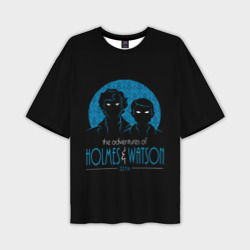 Мужская футболка oversize 3D Холмс и Ватсон 221B