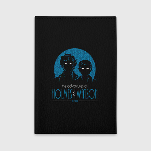 Обложка для автодокументов Холмс и Ватсон 221B, цвет бирюзовый