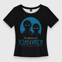 Женская футболка 3D Slim Холмс и Ватсон 221B