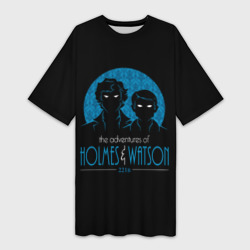 Платье-футболка 3D Холмс и Ватсон 221B