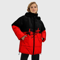Женская зимняя куртка Oversize Флаг группа Алиса - фото 2
