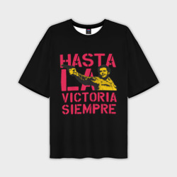 Мужская футболка oversize 3D Hasta La Victoria Siempre