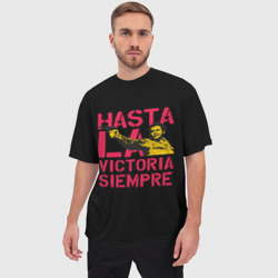 Мужская футболка oversize 3D Hasta La Victoria Siempre - фото 2